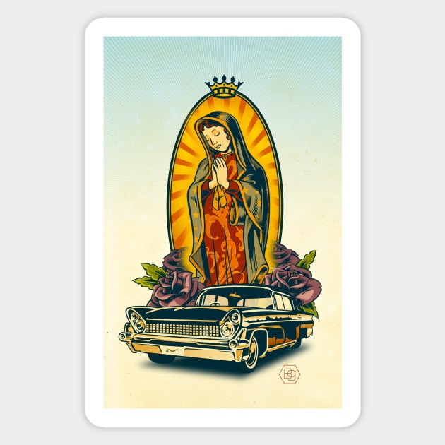 Virgin of Guadalupe Sticker by BOLTgraphics